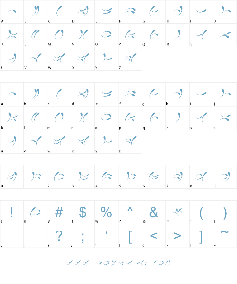 Junari Claws Font Character